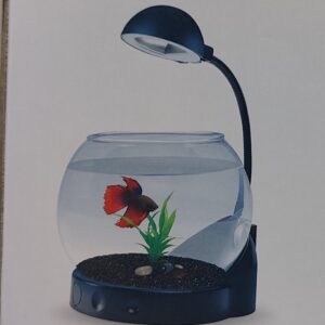 JENECA TG-01 черный, аквариум круглый 3л, 3 led, (zelaqua)